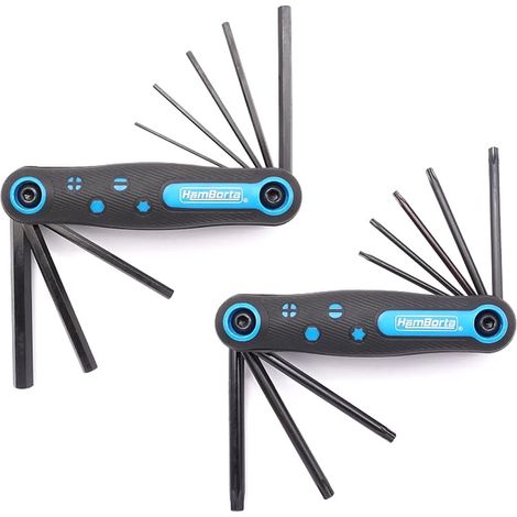 Allen Keys Set with Torx Wrench T9 to T40 Torx Key with Holes and Hex Keys 1.5 to 8 mm Metric Keys (1/5)