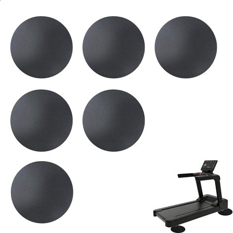 Tapis Home Trainer, 6 Pièces Tapis pour Tapis De Course Anti Bruit 6mm d'Épaisseur tapi Protection Sol pour Équipements de Fitness 10x10x0.6cm Tapis de Sport pour Vélo d'exercice, Noir (1/5)