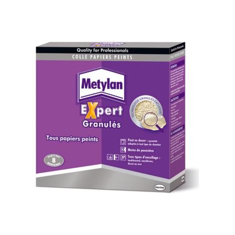 METYLAN Expert Colle Papiers Peints Granulés, Colle supérieure tous papiers peints et intissés - 200 gr
