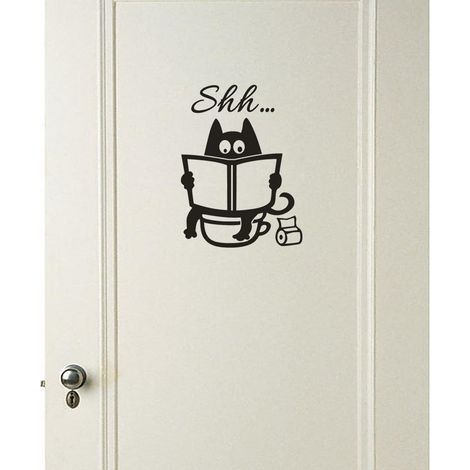 Stickers muraux pour chambre, salon, cuisine, citations, chat, dessin animé, déco amovible, autocollant mural pour TV (1/4)