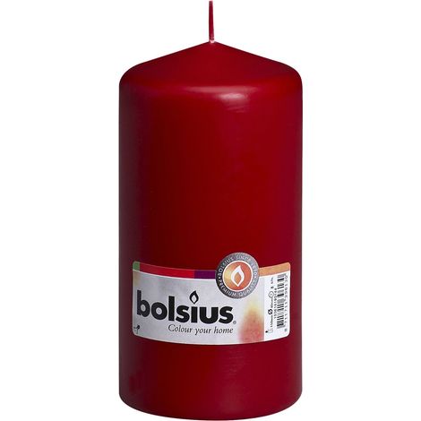 Bolsius Stumpenkerze altrot, Höhe 15 cm, Ø 7,8 cm Kerze Dekokerzen