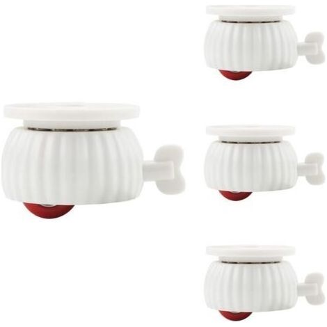 Lot de 4 roulettes auto-adhésives pour meubles, boîtes de rangement, poulie universelle en acier inoxydable, roulettes pivotantes à 360° (1/5)