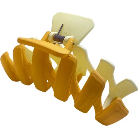 Pinza para el cabello de resina bicolor, en forma de M, 1 unidad, para cabello voluminoso, sujeción fuerte, peinado elegante para mujer.
