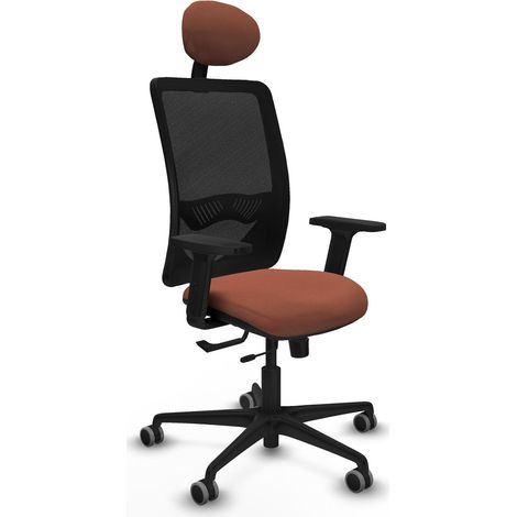 Chaise de bureau piqueras y crespo Zulema noir mousse découpée (1/2)