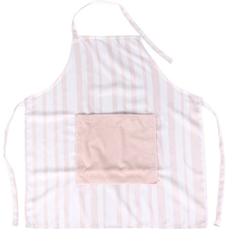 Tablier de Cuisine Imperméable Anti-Taches en Polyester avec Poche Intégrée et Bretelles Réglables pour Maison et Restaurant Rose (1/5)