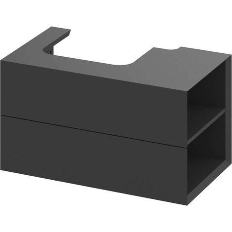 Ravak Lite - Mobile lavabo 80x45x43 cm, 2 cassetti, nero opaco X000001886 (1/5)