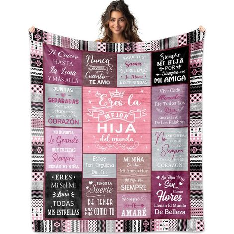 Dicke, klimatisierte Kuscheldecke mit Botschaften an Mama und Papa. Kuscheldecke im Briefumschlag-Stil, 130 cm x 150 cm (1/5)