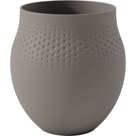 Grand Vase Perle, 18 cm, Porcelaine, Taupe (1/2)