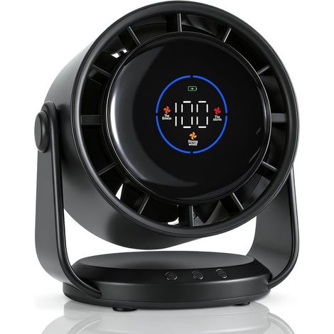 Ventilador de mesa recargable: ventilador de escritorio silencioso de 35 dB con 100 ajustes, USB-C y batería de 4000 mAh. (1/5)