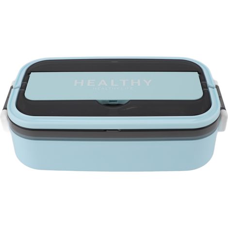 Bento-Box aus Edelstahl 316, 700 ml, auslaufsicher, mikrowellengeeignet, für Schule und Büro, Himmelblau (1/5)