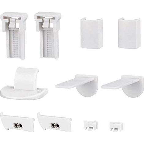 2 jeux de pièces de rechange pour stores plissés de 20 mm, kit de fixation de support de pince pour stores plissés (1/5)