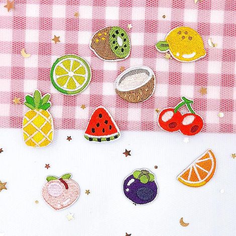 10 Autocollants De Broderie De Fruits De Dessin Anim
