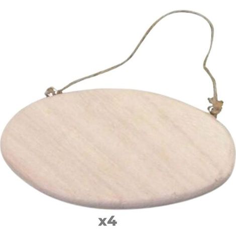 4 plaques de porte ovale avec cordelette 14,5 cm