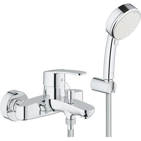 GROHE EH-Wannenbatterie Eurostyle C 335922 mit Wandhalterset chrom, 3359220A