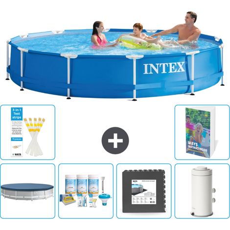 Frame Pool Rund - 366x76 cm - 7-teilig S64