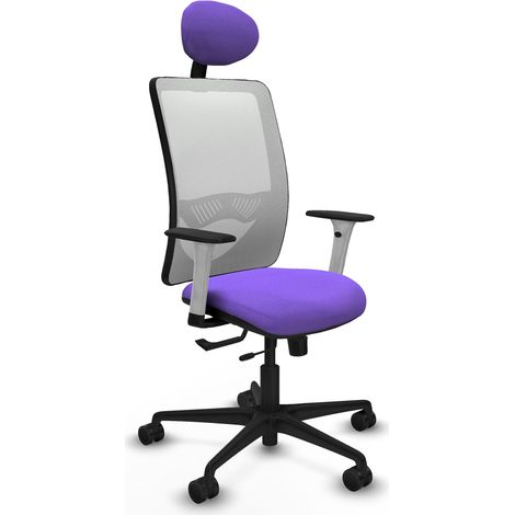 Chaise ergonomique piqueras y crespo Zulema blanc soutien lombaire (1/2)