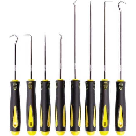 Pcs Jeu de Crochets et Tournevis Mécanique de Précision, Jeu de Crochets et Tournevis Mécanique, Outil à dégarnir l’Habillage de Porte Extracteur Joint Injecteur, Crochets Longue Portée