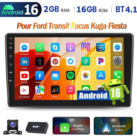 Autoradio tactile Android 16 Ford Transit MK7 2007-2014 Carplay GPS Navi WIFI Bluetooth - 2+16G DAB+ CAM (1/5)