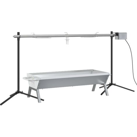Maison Exclusive - Set Griglia e Vassoio Barbecue Automatico in Acciaio Inox