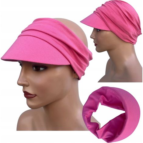 Conjunto de tocado para mujer Basia 103: turbante + diadema con visera, producto polaco. (1/5)
