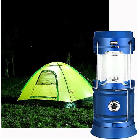 Lanterne portative d'urgence extérieure pour tente de camping (bleu) (1/5)