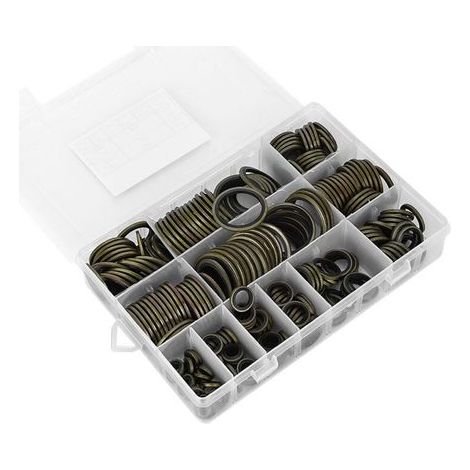 240 pieces 6\8\10\12\14\16\18\20\22\24\27\30mm metal rubber seal drain plug gasket set (1/5)