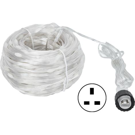 Guirlande lumineuse LED 400L, fil cuivre 8 modes d'éclairage pour décoration Noël intérieur/extérieur, prise UK 100-240V (1/5)