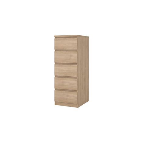KIT CASSETTIERA NAIA 5 CASS 40X50X111CM ROVERE