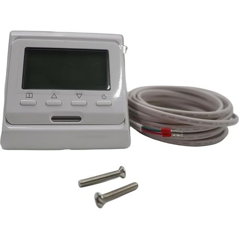 Thermostat de programmation hebdomadaire numérique LCD 230 VAC 3 A régulateur pour thermostats de chauffage par le sol, convient pour les systèmes de chauffage à eau (1/5)