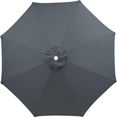 Toile de rechange pour parasol déporté 3 m, baleines 6/8, pour jardin, plage, protection UV, gris 8 brins (1/5)