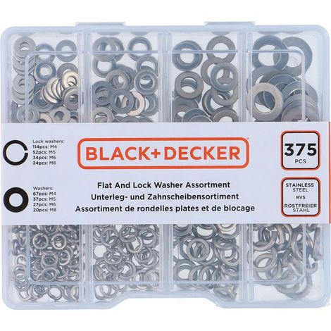 Assortiment Rondelles Black+decker Fixations Polyvalentes Et Sécurisées - Black+decker (1/3)