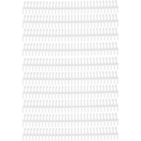 10 Anneaux de Reliure Plastique Blancs 30 Trous 22mm Diamètre Intérieur Résistants à l'Usure pour Reliure Libre (1/5)