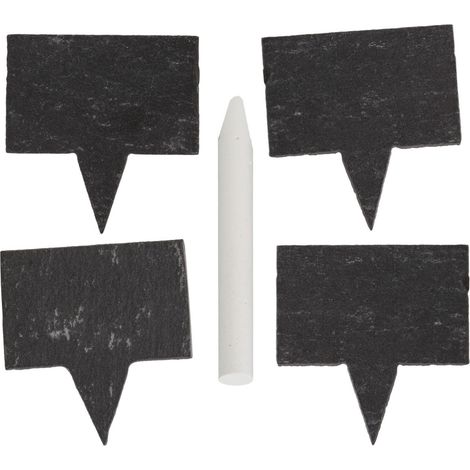 Schiefer Pflanzenschilder zum Stecken mit Kreide, Gartenstecker Set