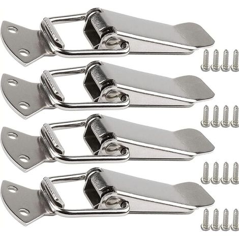 Fermoir de tension en acier inoxydable avec vis, fermoir à levier de 56 mm, loquet à ressort à bascule, clip de serrage, fermeture de boîte, capuchon de verrouillage pour boîte à outils (1/4)