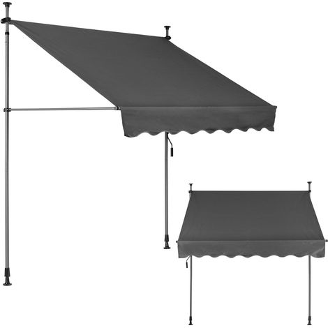 Höhenverstellbarer, wasserdichter Balkon-Sonnenschirm mit Handkurbel