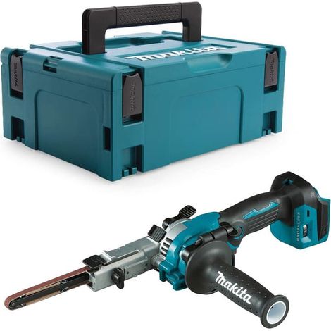 Makita – Ponceuse à bande 18V sans fil – Moteur Brushless – Vitesse réglable pour bois et métal – Coffret MAKPAC