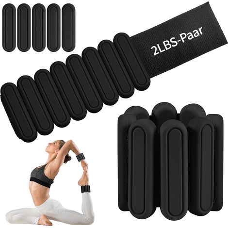 Poids de Poignet Réglables 2x0,45kg - Yoga Pilates Danse (1/5)