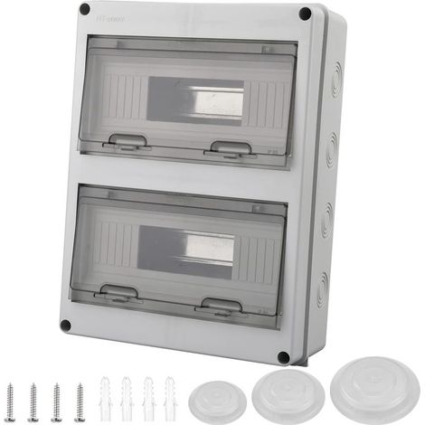Coffret Electrique Etanche Exterieur IP65, 24 Modules, IP65 ABS de Surface en Plastique, Boite de Boitier Etanche Electrique Exterieur, Armoire de Contrôle, Boitier de Jonction (1/5)