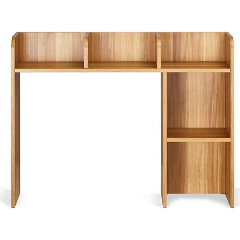 Bureau Bibliothèque 2 Niveaux en Bois, Rangement Bureau 37,2 x 9,5 x 28,9 cm, Étagère à Livres avec Pieds Antidérapants, pour Bureau, Maison & Dorm (1/5)