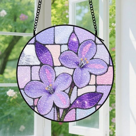 15cm Suspension décorative vitrale pour fenêtre, décoration maison, cadeau d’anniversaire pour elle et lui (1/5)