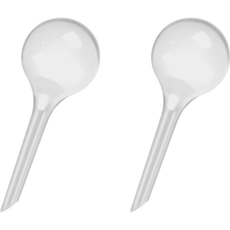 Lot de 2 petits globes d'arrosage automatique pour plantes - Ampoules d'arrosage automatique, système d'arrosage pour plantes d'intérieur et d'extérieur en pot, dispositifs d'arrosage (blanc, petite t (1/5)