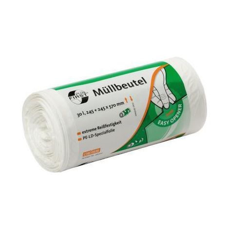 FIRST Müllbeutel 36005 LDPE 305+305x850mm ws 50 St./Pack.