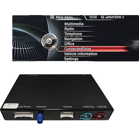 CarPlay sans fil Android Auto, compatibilité avec BMW NBT EVO X5 F15 X6 F16 2014-2020, prise en charge multilingue, NBT ID4-Noir (1/2)