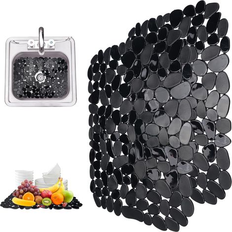 Lot de 2 Tapis D'évier, PVC, Découpable, Antidérapant, Protection Vaisselle, Cuisine Salle De Bain (1/5)