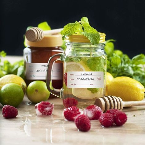 Étiquettes alimentaires solubles réutilisables – Lot de 1000 autocollants amovibles pour conservation, préparation maison ou professionnelle (1/3)