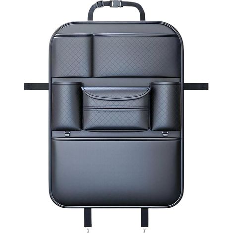 Organiseur de voiture derrière le siège – Rangement intérieur automobile de grande capacité avec support de tablette, tapis de protection de siège arrière pour , jouets, bouteilles d'eau (1/5)