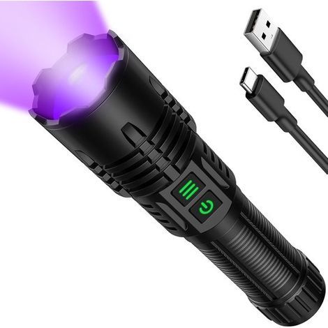 Torcia UV, luce nera, lampada ultravioletta, rilevatore di urina di cane (1/4)