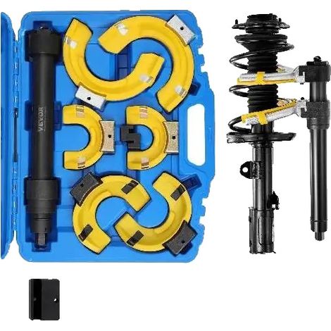Compresseur de ressort de jambe, capacité de charge de 9920 lbs, dimensions 20,5 x 16,7 x 4,1 pouces, compatible avec douille de 22 mm, plage de taille de mâchoire de 2,6 à 6,3 pouces, matériau en aci (1/5)