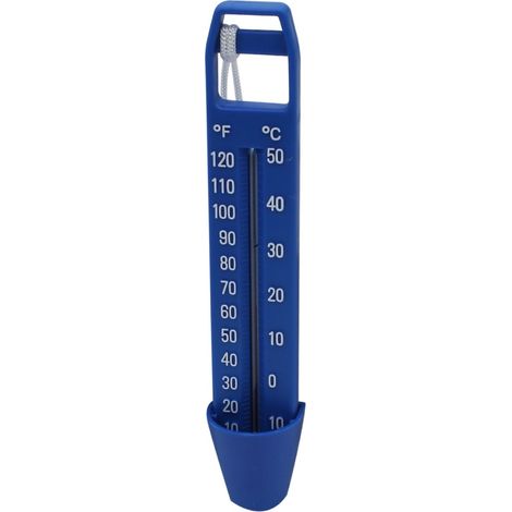 Thermomètre flottant bleu pour piscine avec cordon - Linxor