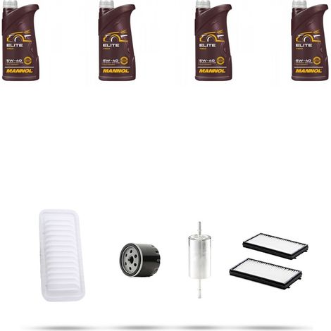 Kit tagliando 4 FILTRI e 4L OLIO compatibile con Mazda 3 (BK) 1.6 77kw dal 2003 al 2009 (1/5)